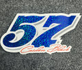 Sparkly Large "57" Sticker